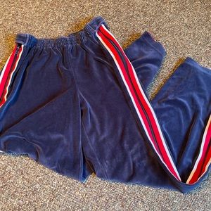 Nike Vintage velour  like full zip leg pants